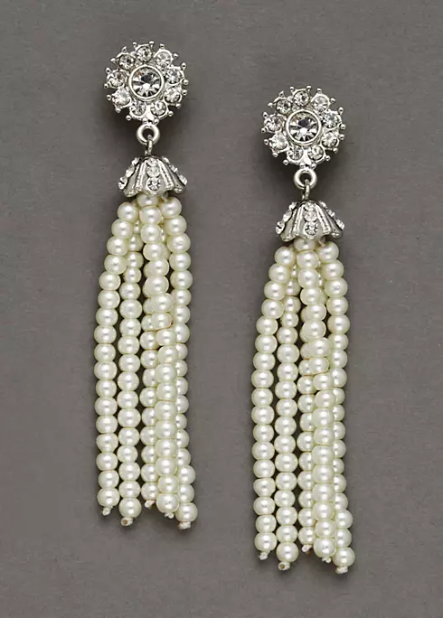 Pearl Tassel Earrings Image 1
