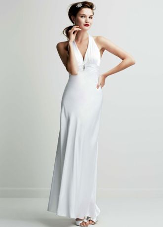 Charmeuse Gown with Halter Neckline Image