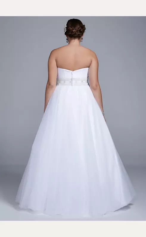 Extra Length Strapless Ball Gown with Beaded Belt Image 2