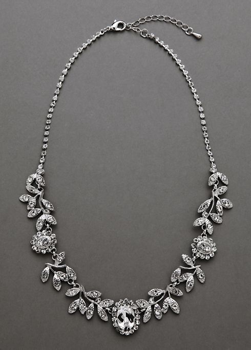 Vine Necklace with Large Oval Crystals Image 1