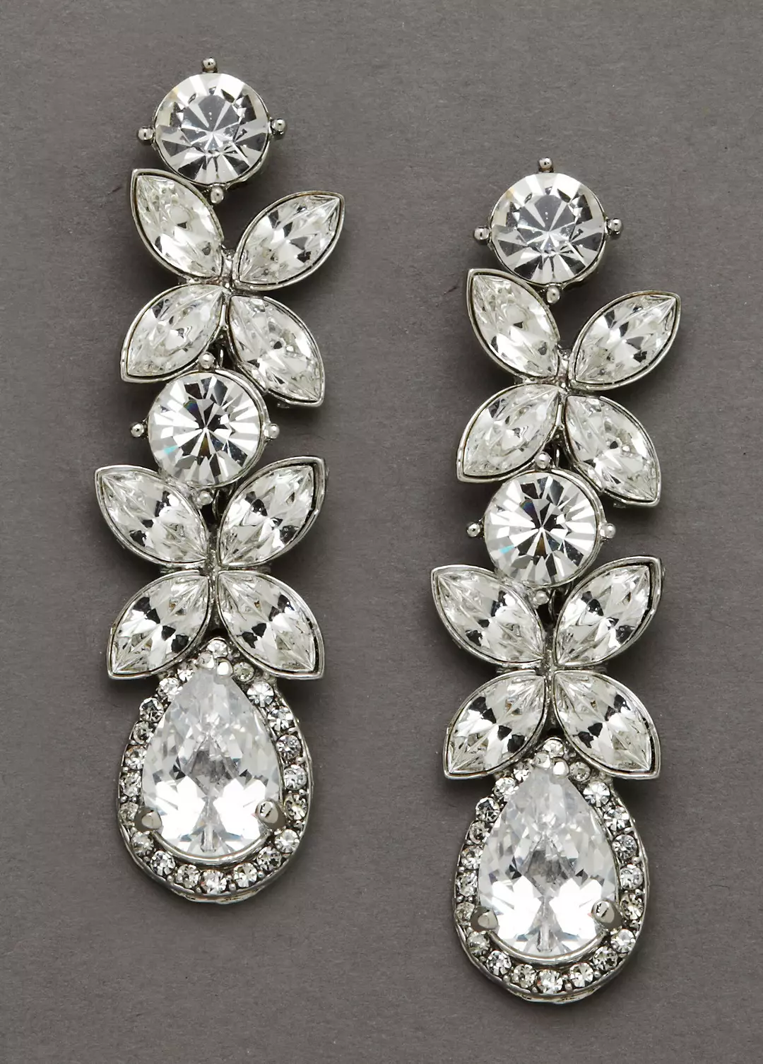 Classy Bold Dangle Crystal Earrings Image