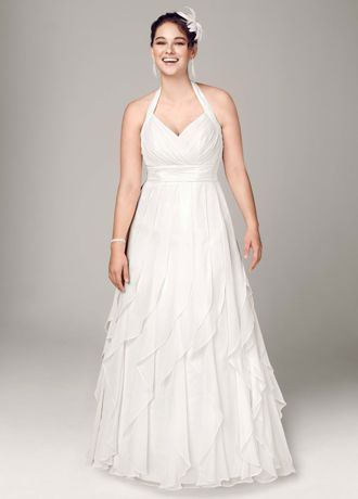 David s Bridal Chiffon Halter