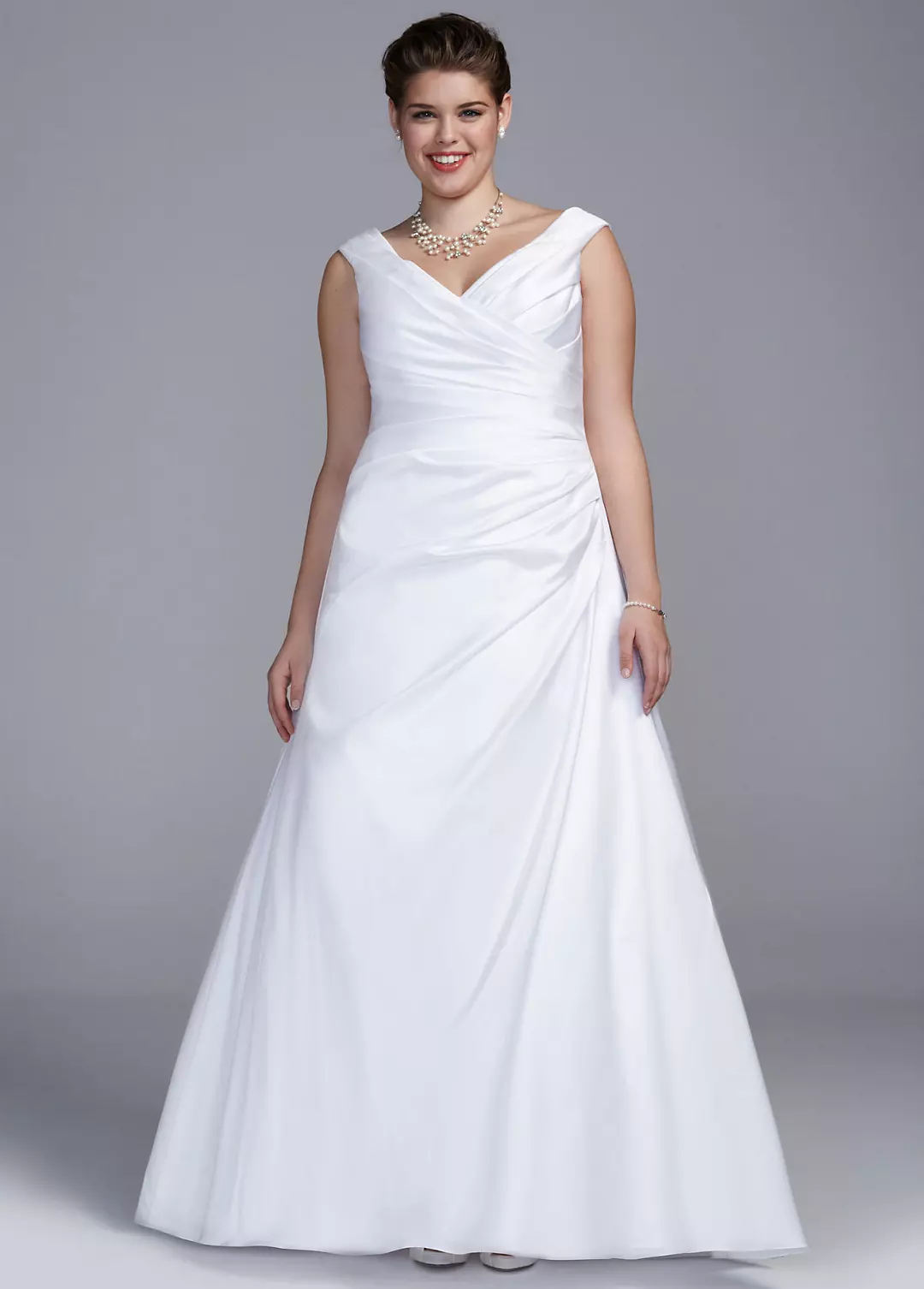 Extra Length A-Line with Side-Draped Bodice  Image 2