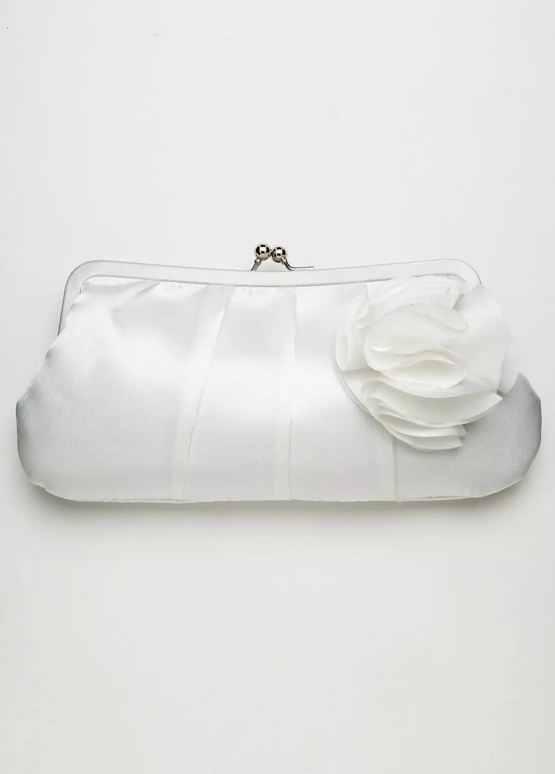 Clutch Handbag with Chiffon Flower Detail Image