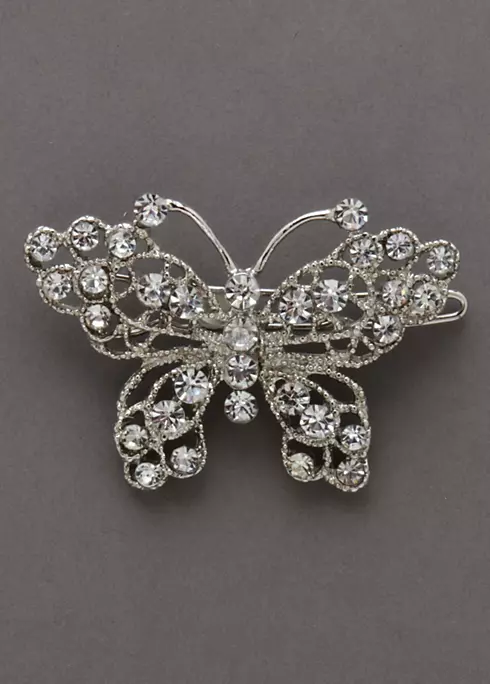 Crystal Butterfly Barrette Image 1
