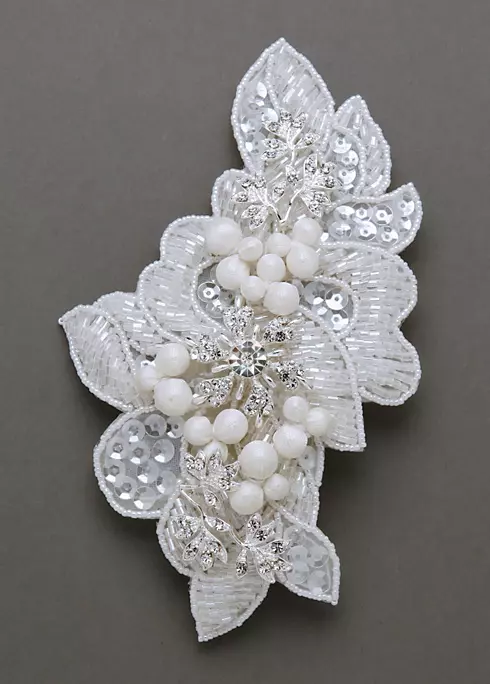 Sequin Beaded Comb with Pearls Image 2
