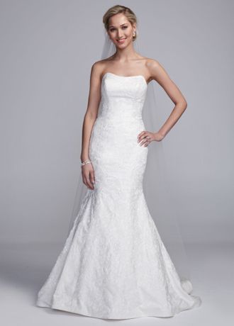 Oleg Cassini Brocade Trumpet Wedding Dress