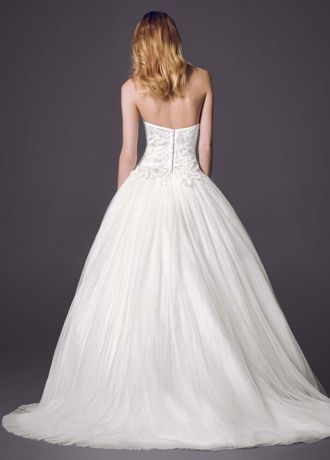 Strapless empire waist wedding cheap dress