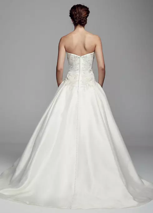 Oleg Cassini Mikado and Lace Wedding Dress Image 3