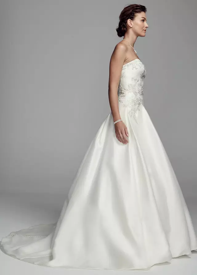 Oleg Cassini Mikado and Lace Wedding Dress Image 4