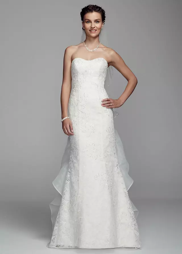 Strapless All Over Lace Trumpet Gown Image