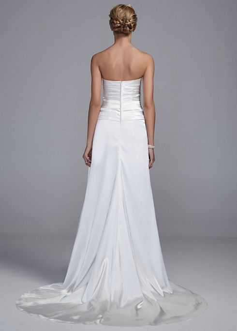 Strapless Sweetheart A Line Gown with Lace Detail Image 4