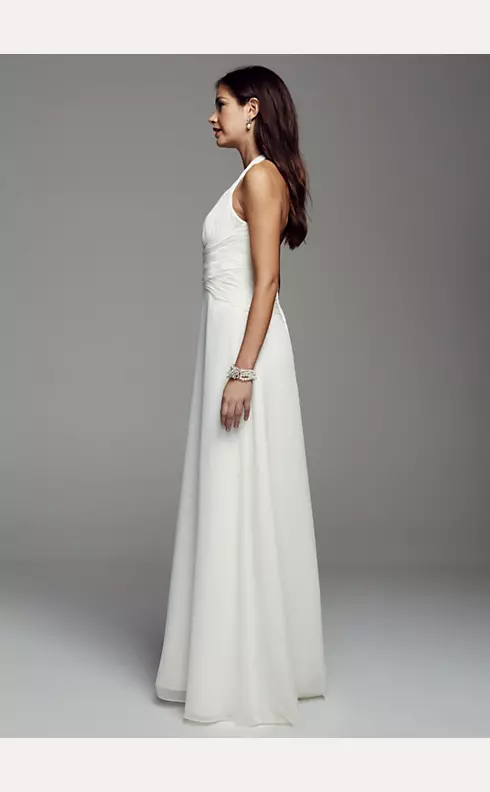 As-Is Sheath Wedding Dress with Halter Neckline Image 3