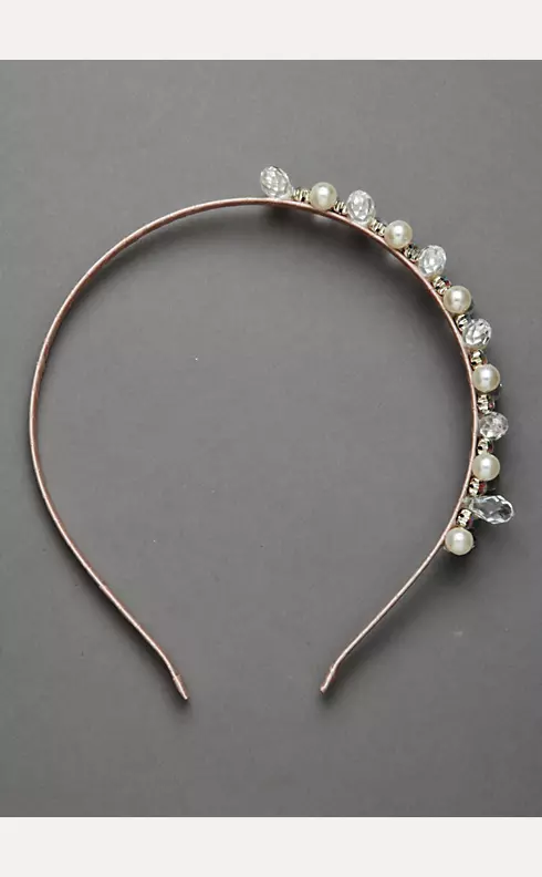 Pearl and Crystal Droplet Wrapped Headband Image 3