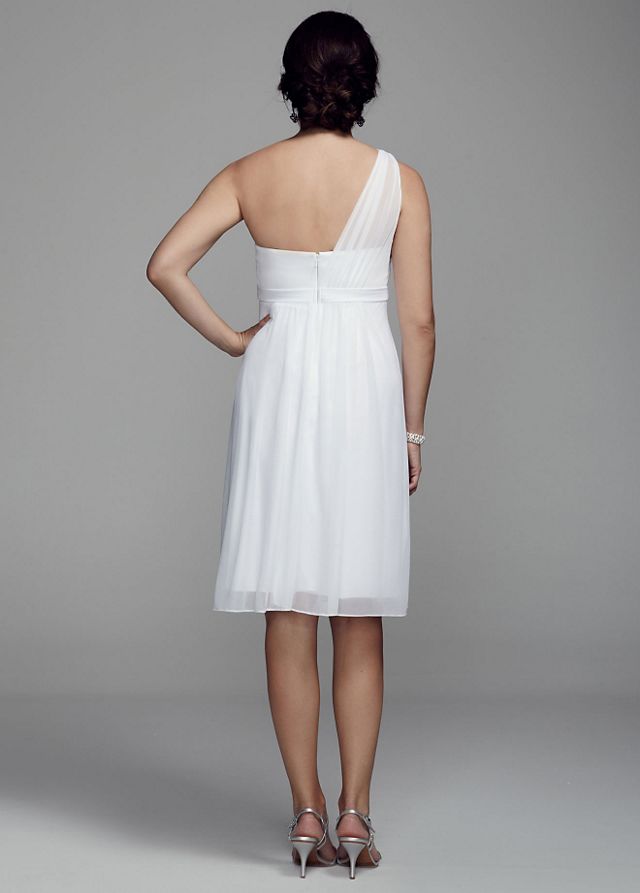 Short One Shoulder Mesh Dress Image 5