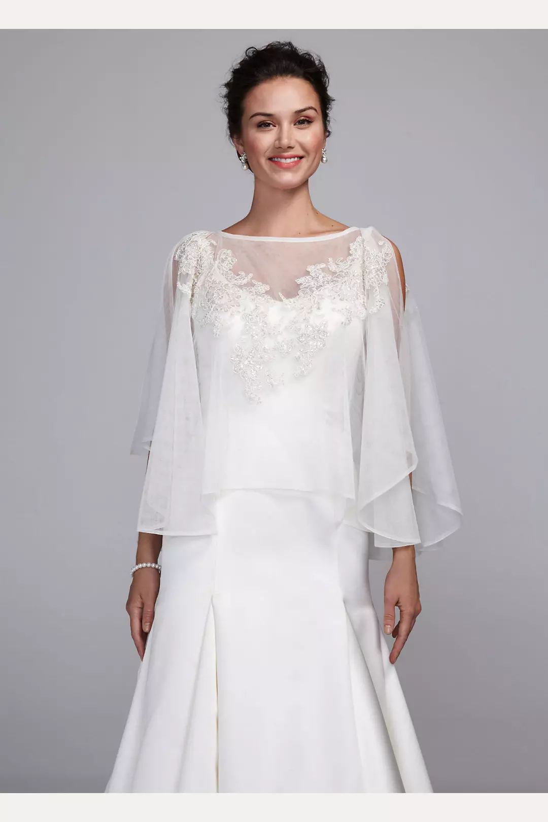 Net Caftan with Beaded Lace | David's Bridal