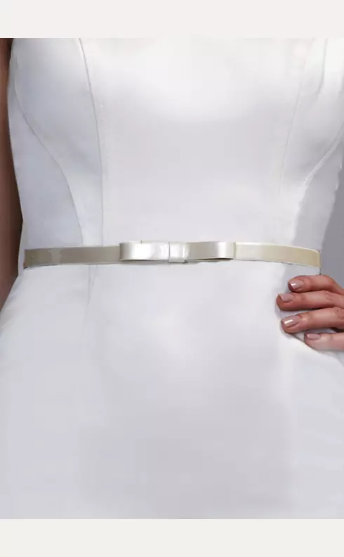 Faux Patent Leather Bow Belt Image 2