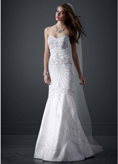 Sweetheart Mermaid Gown with All Over Beading | David's Bridal