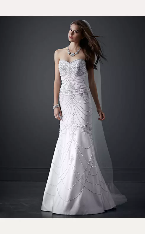Sweetheart Mermaid Gown with All Over Beading Image 1