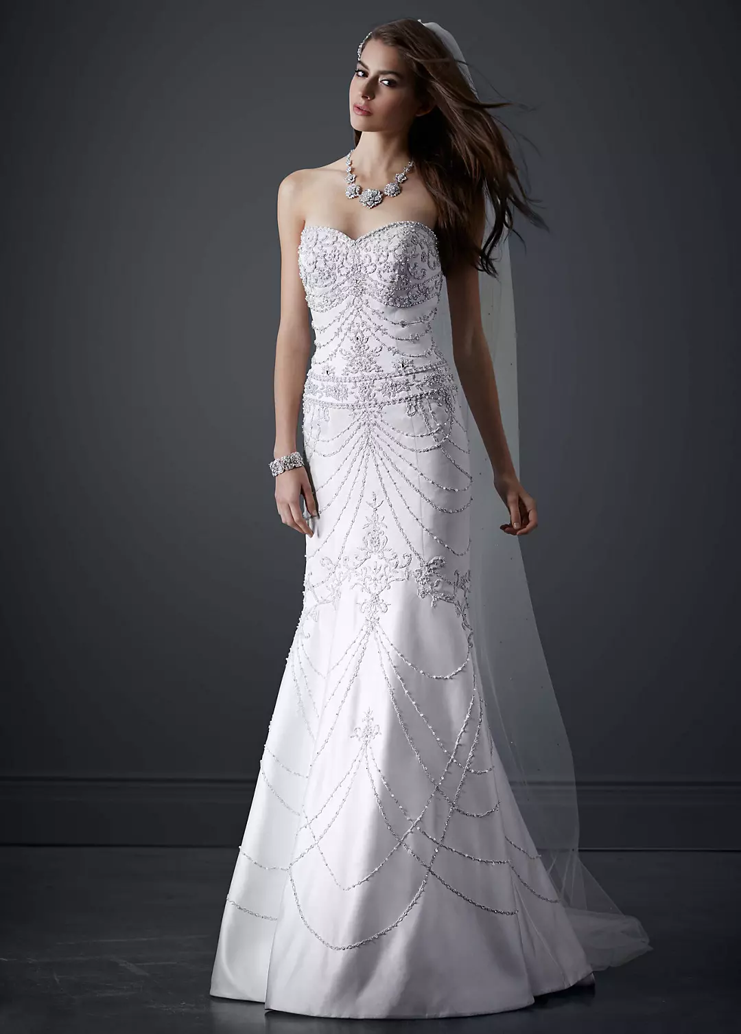 Sweetheart Mermaid Gown with All Over Beading Image