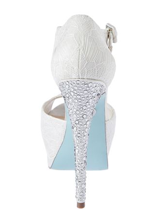 Betsey Johnson Lace Platform with Embellished Heel