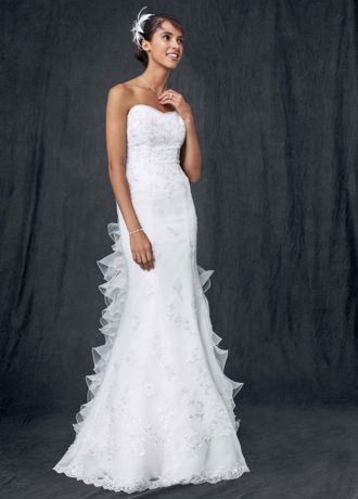 organza trumpet wedding dress