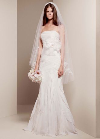 White by Vera Wang Layered Chiffon Wedding Dress | David's