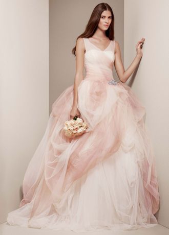 White by Vera Wang Ombre Tulle Wedding Dress