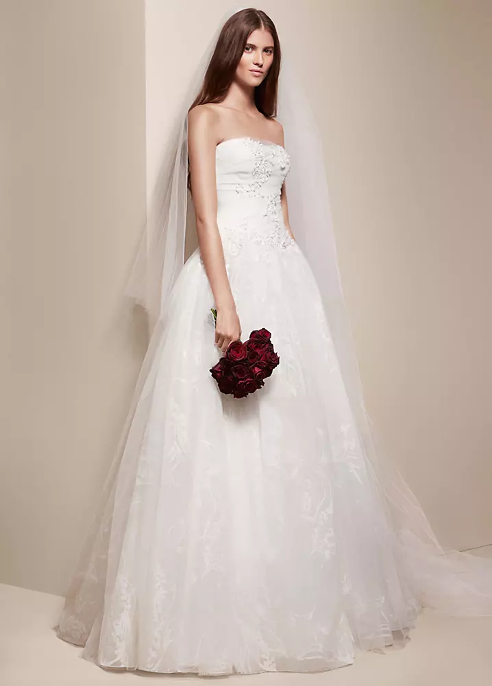 White by Vera Wang All Over Floral Wedding Dress David's Bridal