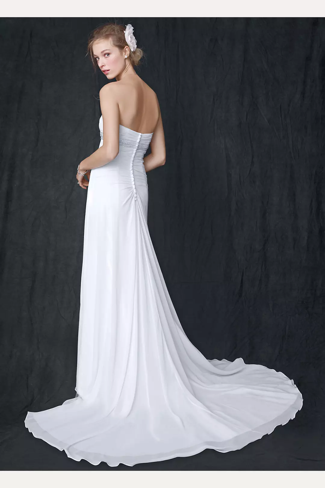 Sweetheart Chiffon Wedding Dress with Side Drape Image 2