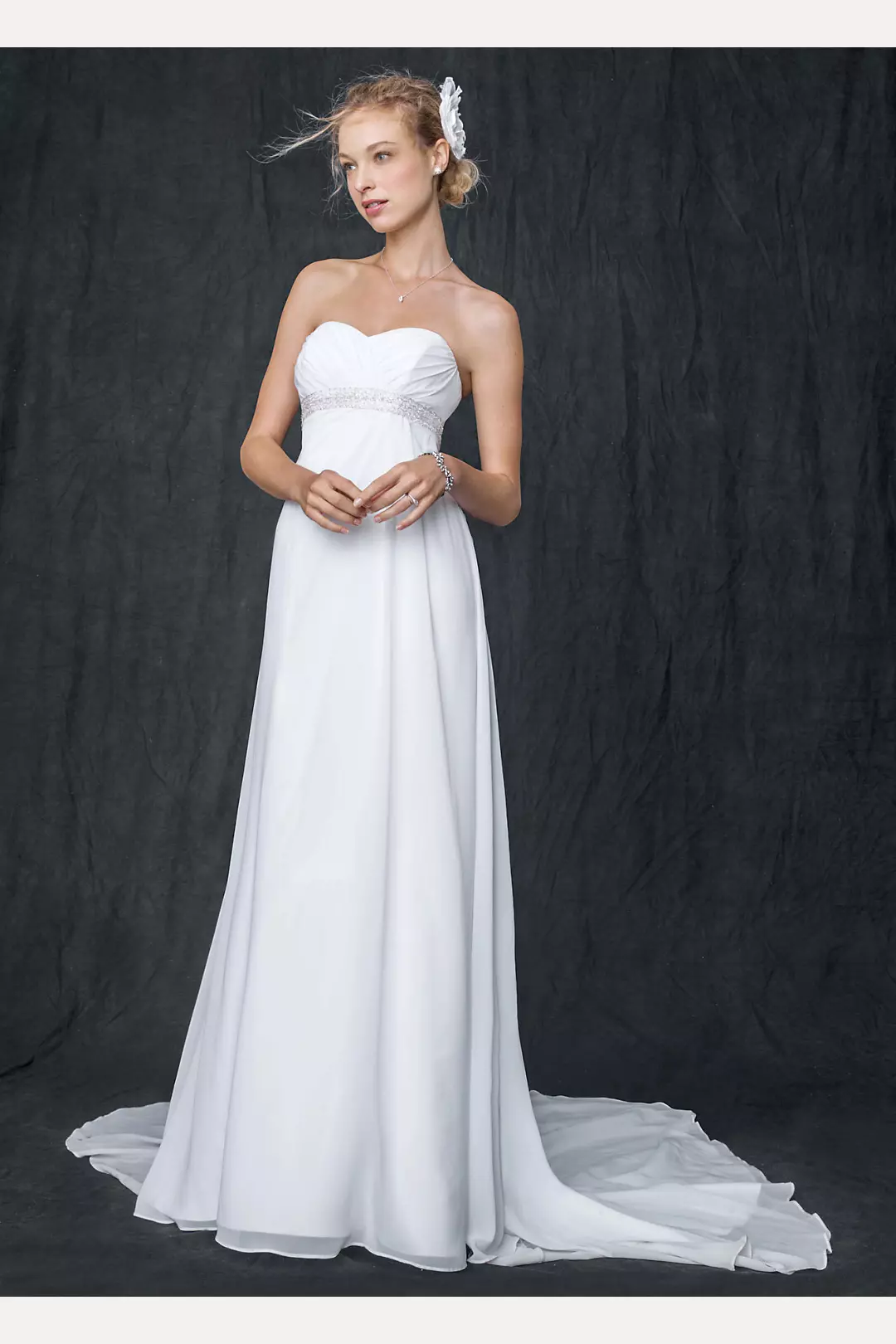 Sweetheart Chiffon Wedding Dress with Side Drape Image
