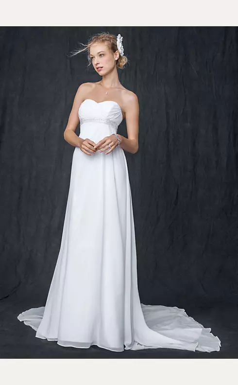 Sweetheart Chiffon Wedding Dress with Side Drape Image 1