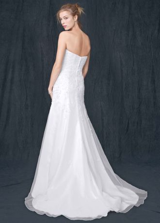 organza trumpet wedding dress