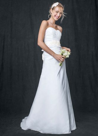 Taffeta A Line Gown with Sweetheart Neckline
