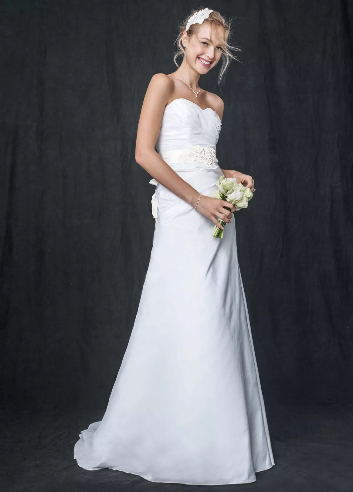 Taffeta A Line Gown with Sweetheart Neckline Image