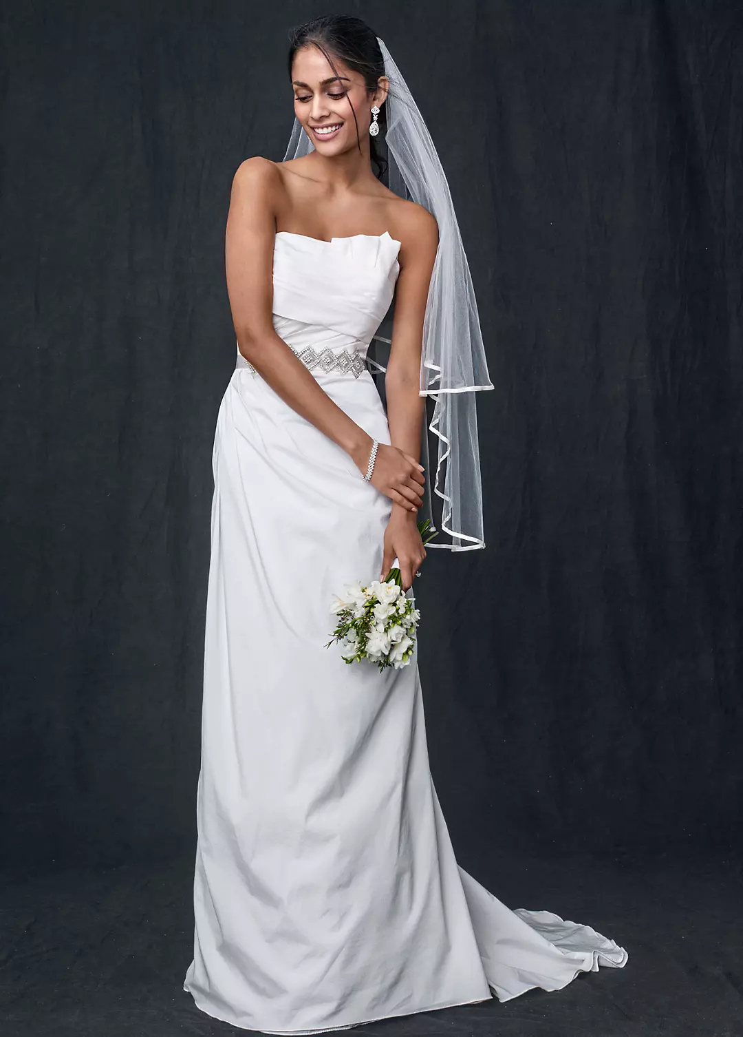 Taffeta Strapless A-line Wedding Gown Image