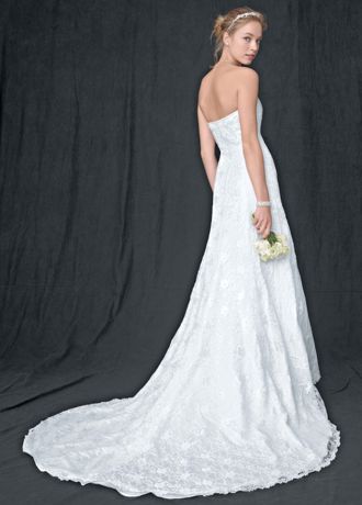 A line Lace Wedding Dress with Beaded Detail David s Bridal