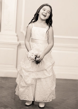 Flower Girl Lace Pickup Dress with Sash Image