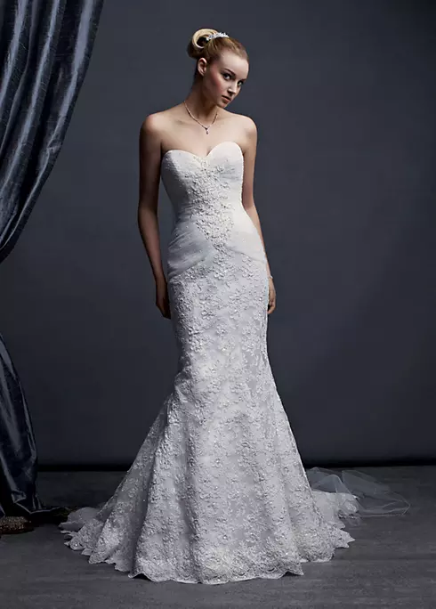 Petite Sweetheart Beaded Lace Trumpet Gown Image 1