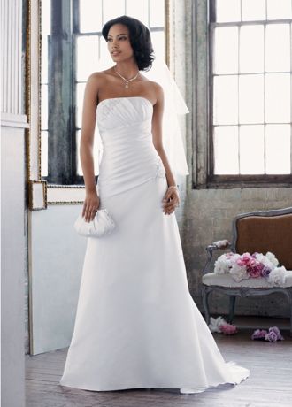 Satin A-line with Pleated Bodice Image