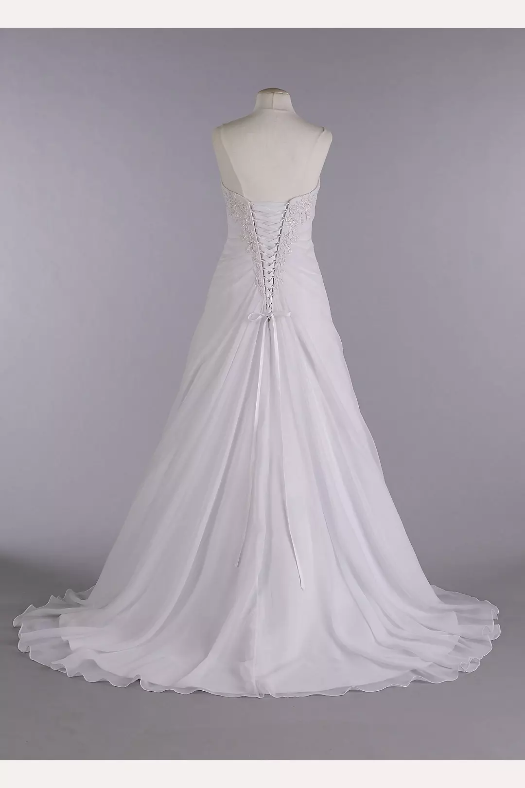 Chiffon A-line Gown with Side Draped Bodice Image 2