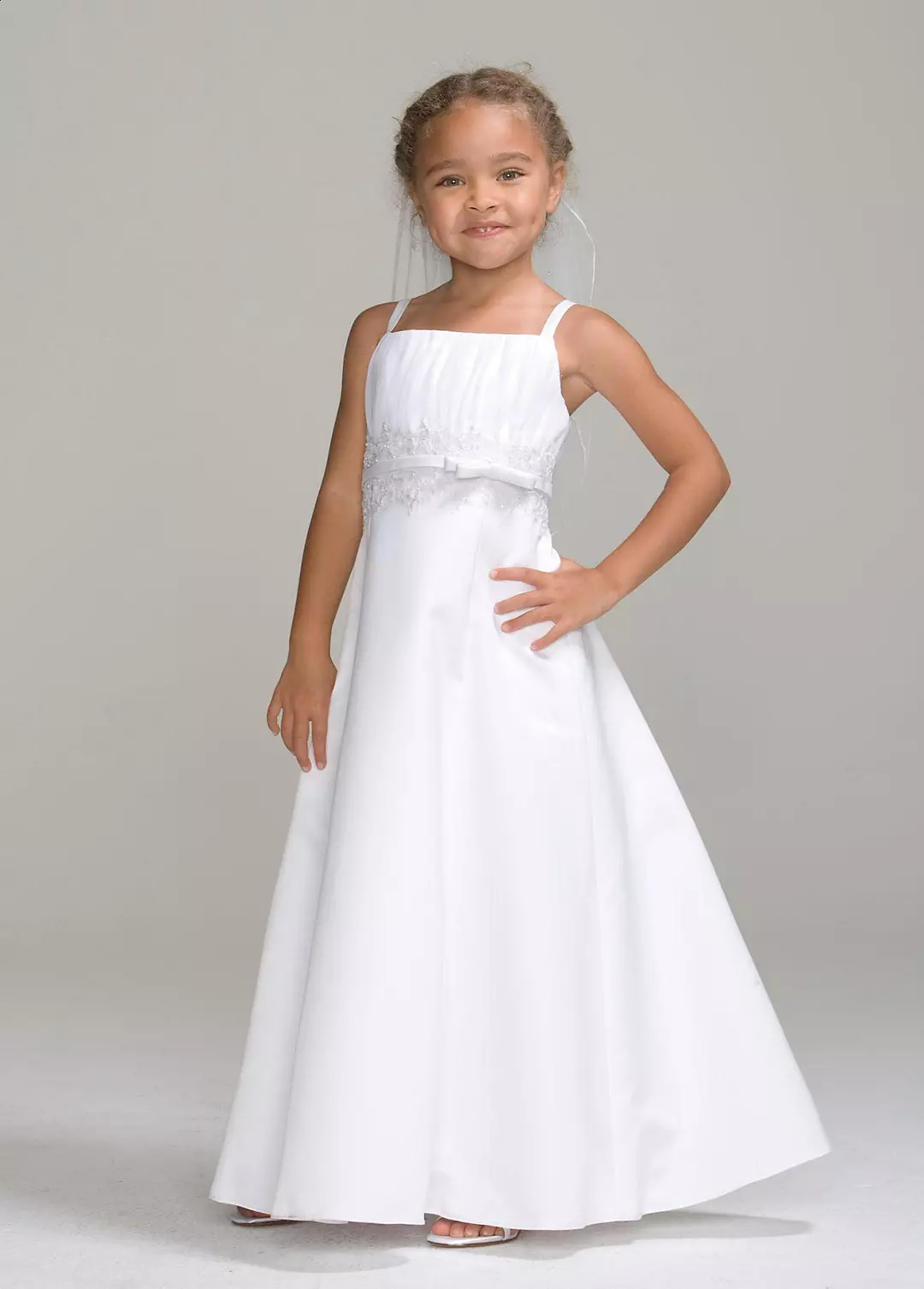 Girls Special Occasion Dress with Long A-Line Skirt Image