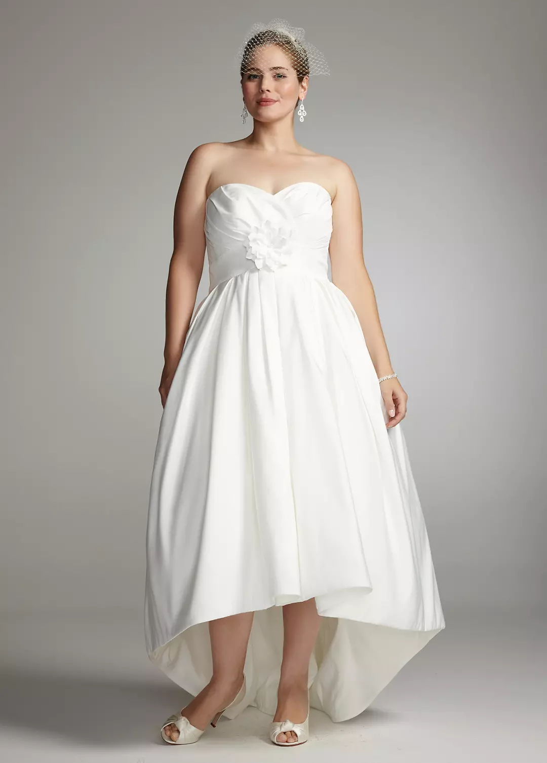 Strapless Faille with Sweetheart Draped Bodice Image