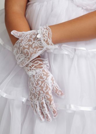 Flower girl 2025 lace gloves