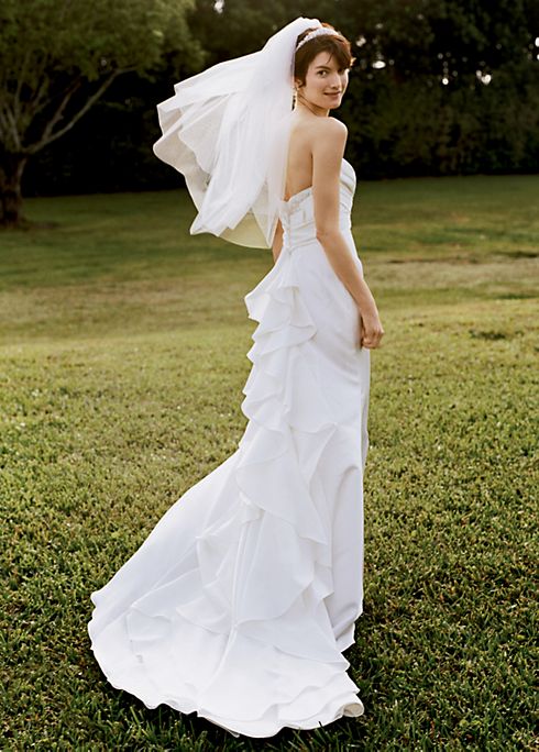 Mikado Gown with Ruffle Back Image