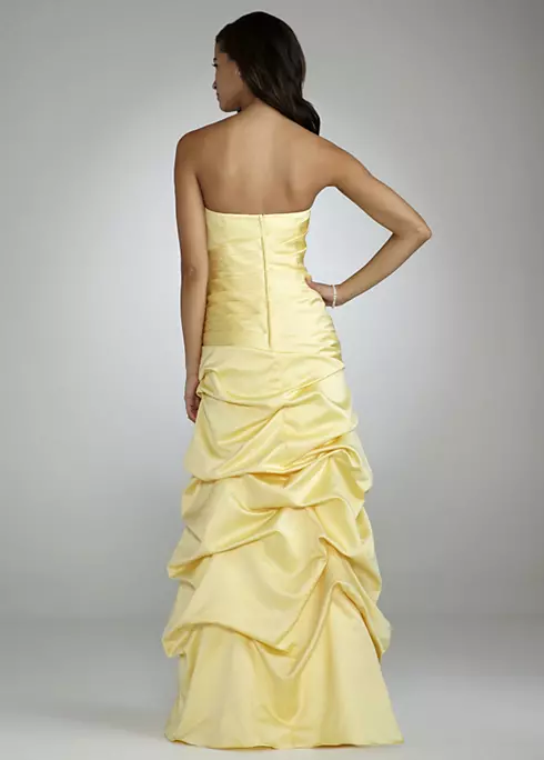 Strapless Satin Pick Up Ball Gown with Beaded Bust Image 2