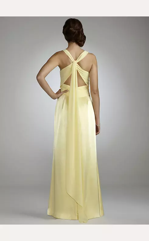 Sleeveless Charmuese Gown with Open Back Image 2