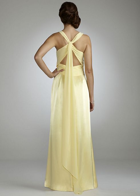 Sleeveless Charmuese Gown with Open Back Image 3