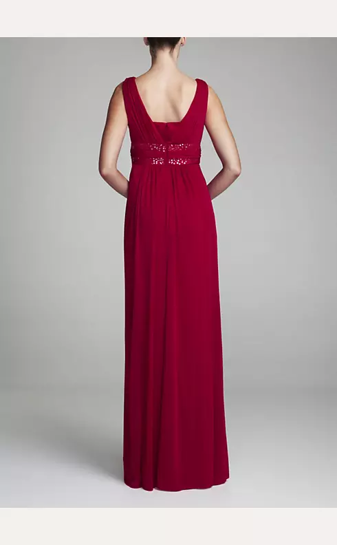 Sleeveless Long Dress with Double Banded Detail Image 2