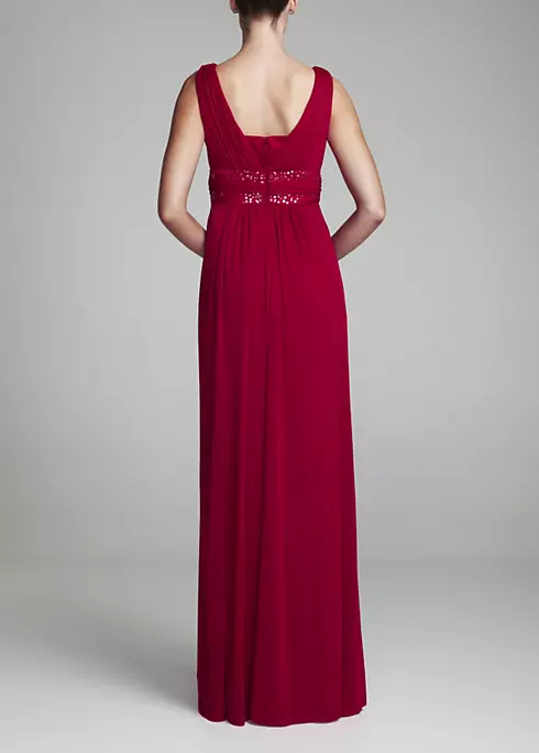 Sleeveless Long Dress with Double Banded Detail Image 2